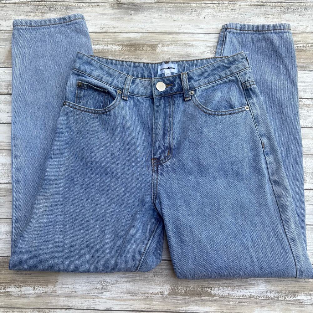 Superdown Jeans Sz 27 Slim Mom Jean Medium Wash High Rise Normcore Casual